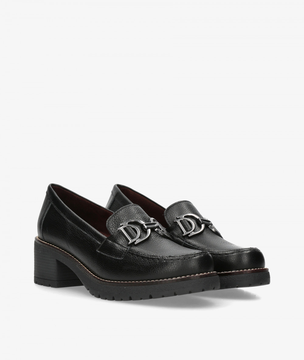 Mocasines Blanco y negro 20520 en negro