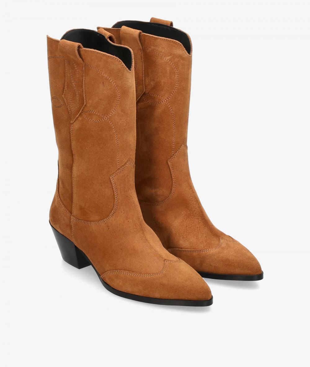 Botas BLOOM  EIRA en serraje cuero
