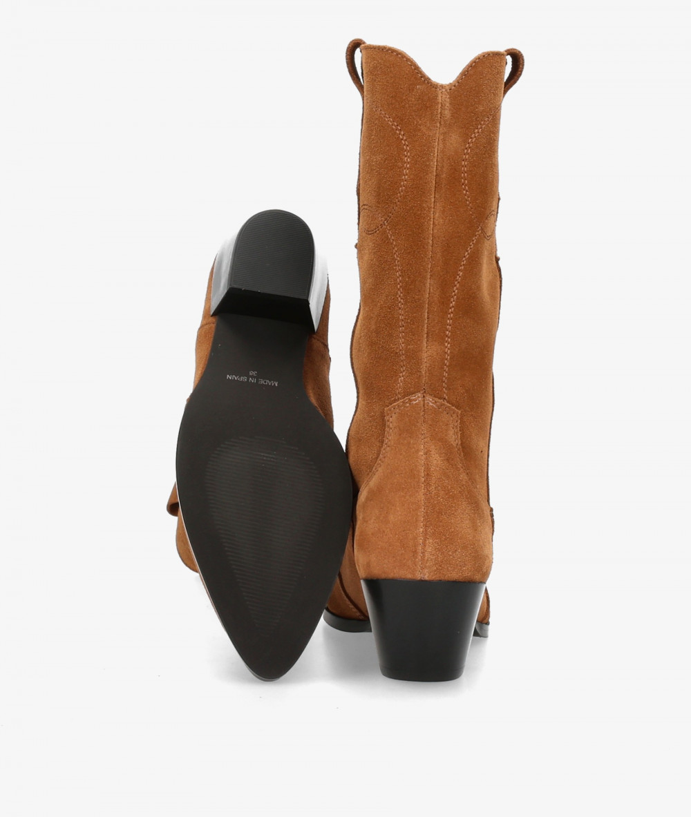 Botas BLOOM  EIRA en serraje cuero