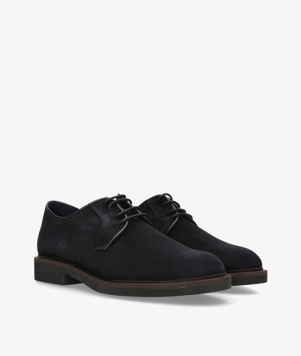 Traveris Lace-up shoes 28751 in blue split suede