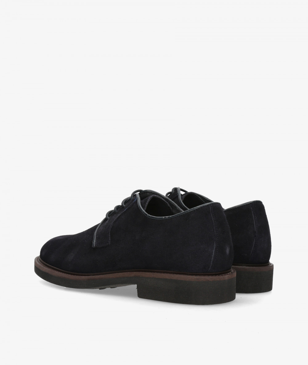Traveris Lace-up shoes 28751 in blue split suede