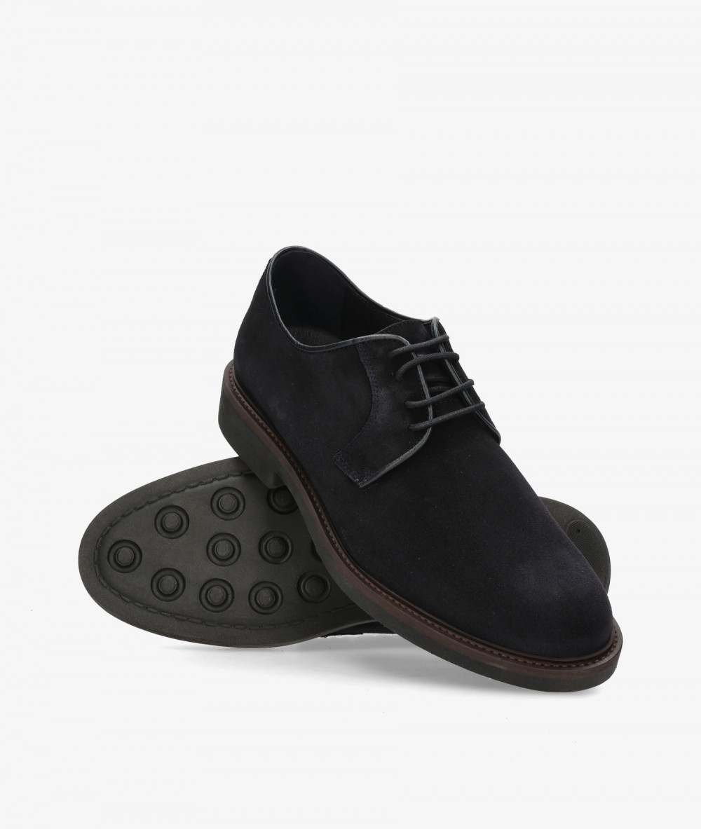 Traveris Lace-up shoes 28751 in blue split suede