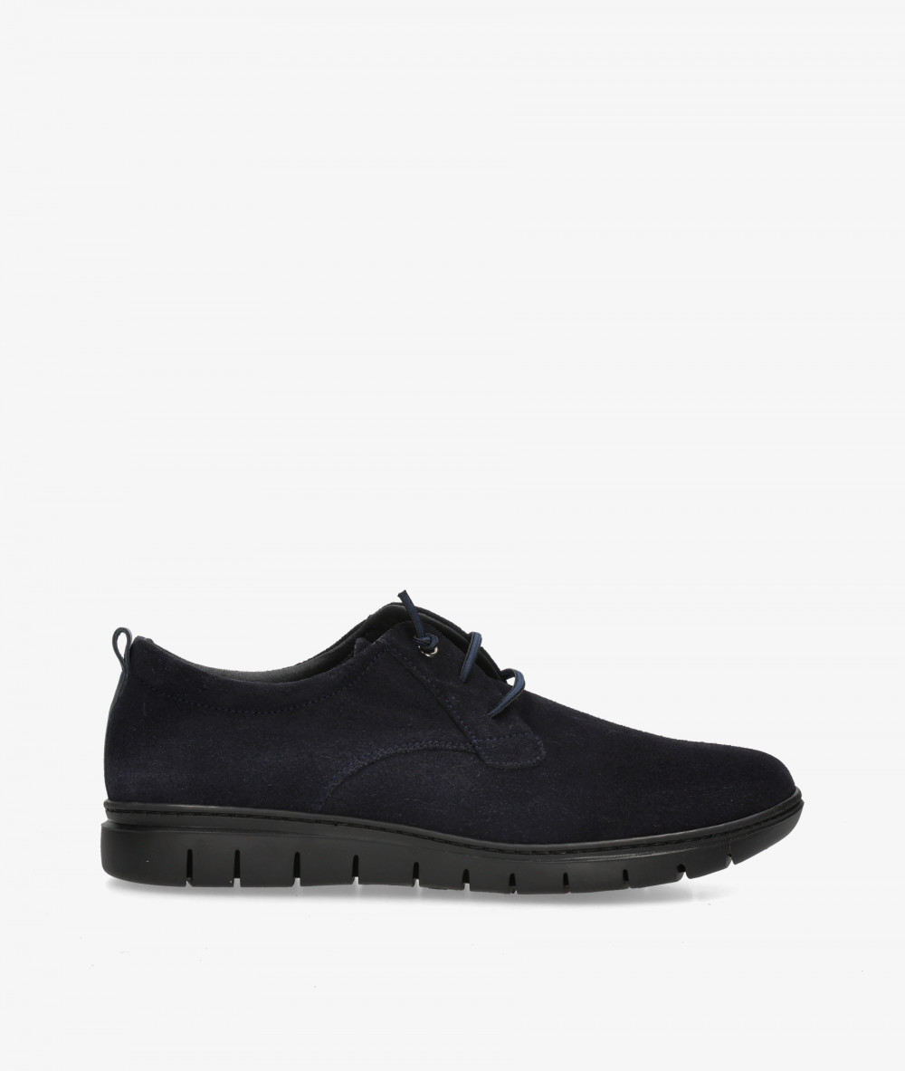 Traveris Lace-up shoes 19203 in blue split suede