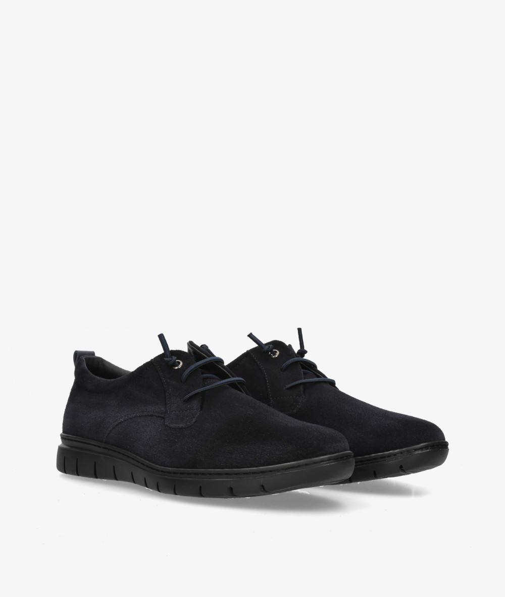 Traveris Lace-up shoes 19203 in blue split suede