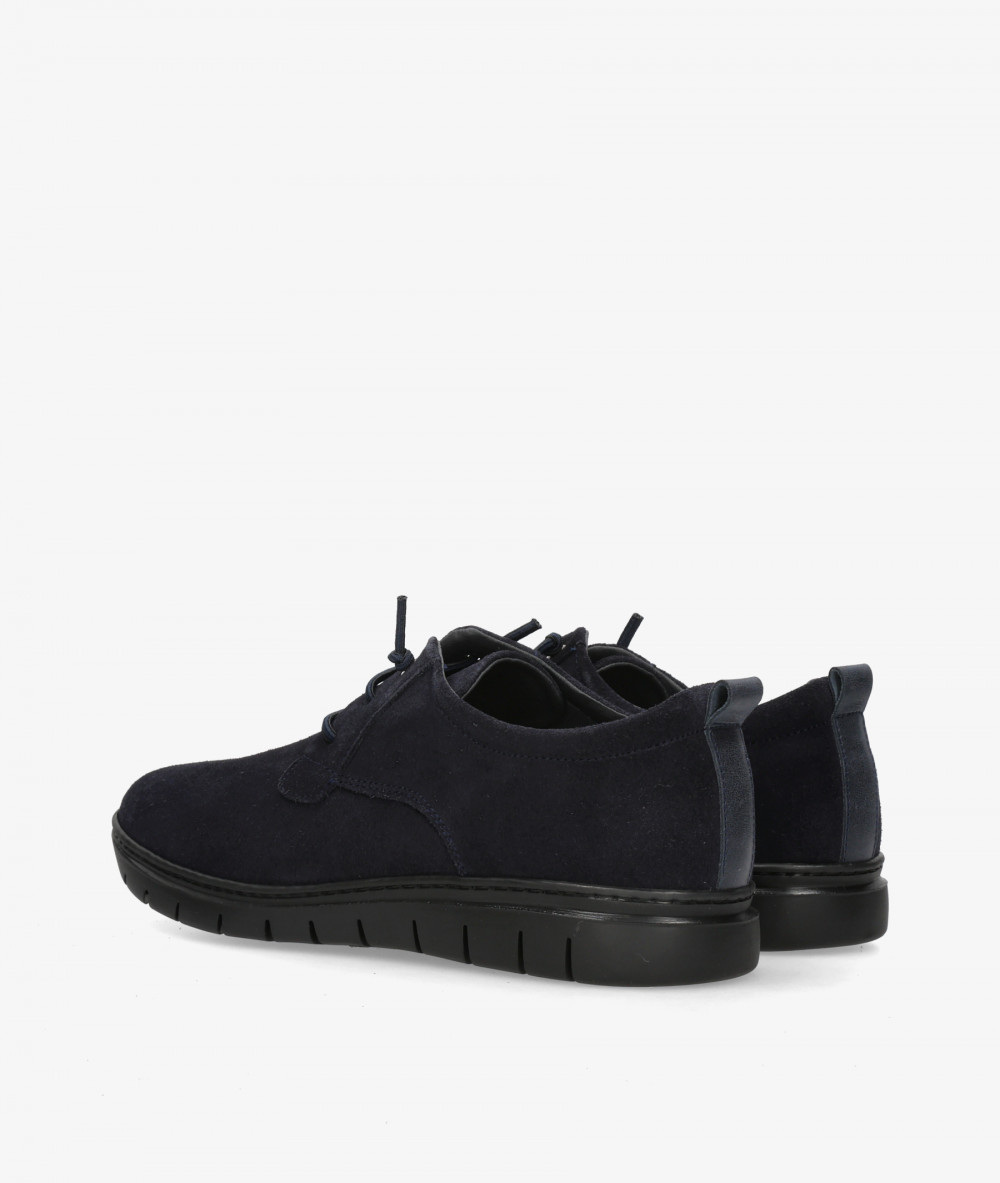 Traveris Lace-up shoes 19203 in blue split suede