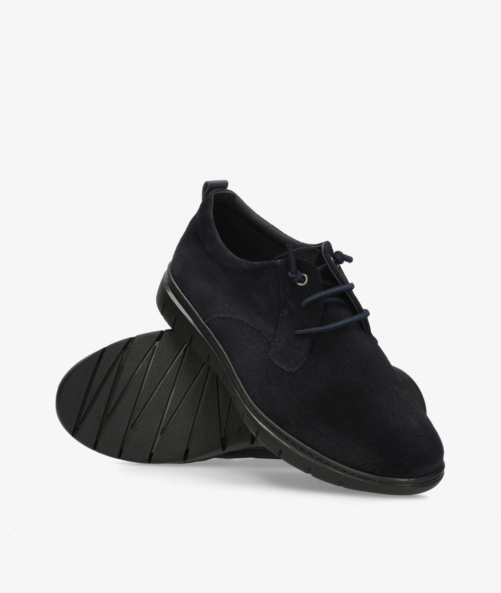 Traveris Lace-up shoes 19203 in blue split suede