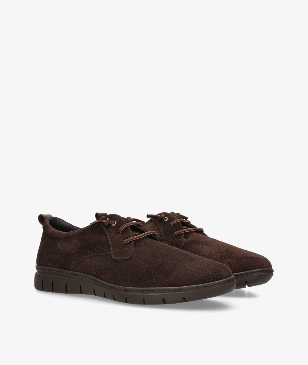 Traveris Lace-up shoes 19203 in brown split suede