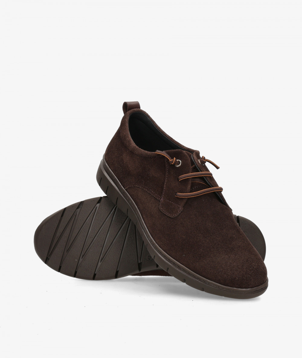 Traveris Lace-up shoes 19203 in brown split suede
