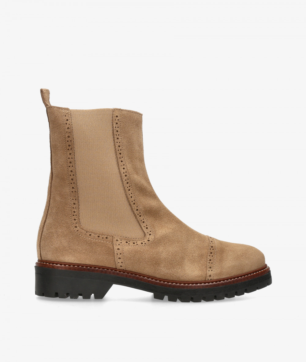 CHELSEA BLOOM VIRGINIA en serraje taupe