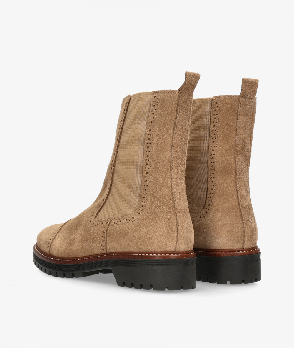 CHELSEA BLOOM VIRGINIA en serraje taupe