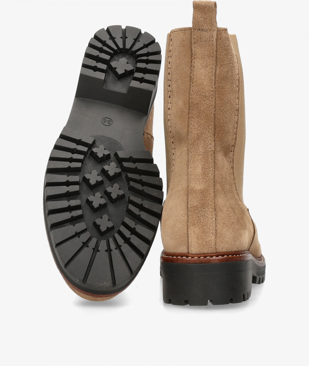 CHELSEA BLOOM VIRGINIA en serraje taupe