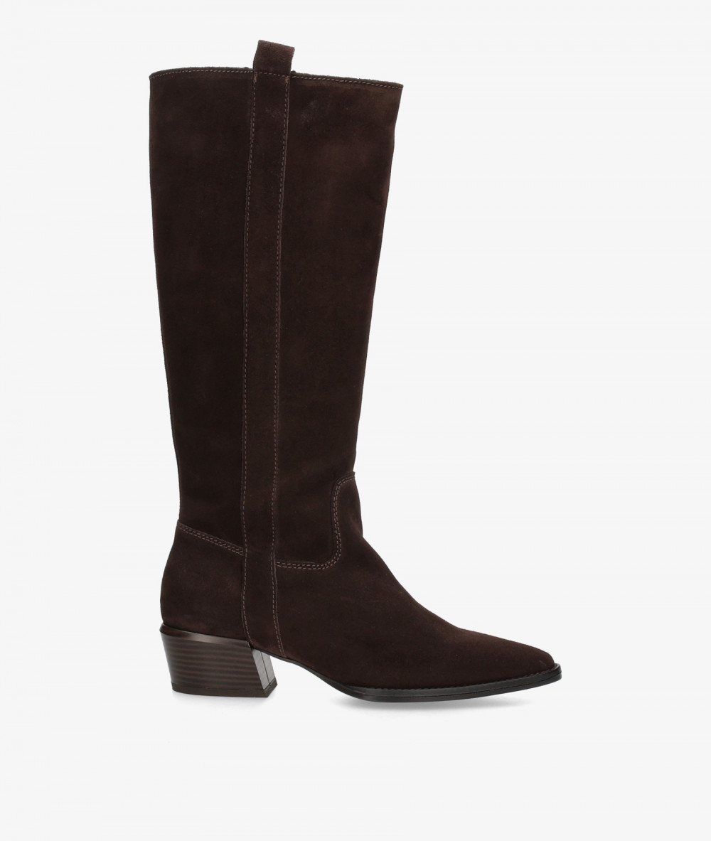 Botas BLOOM MANUELA en serraje marrón