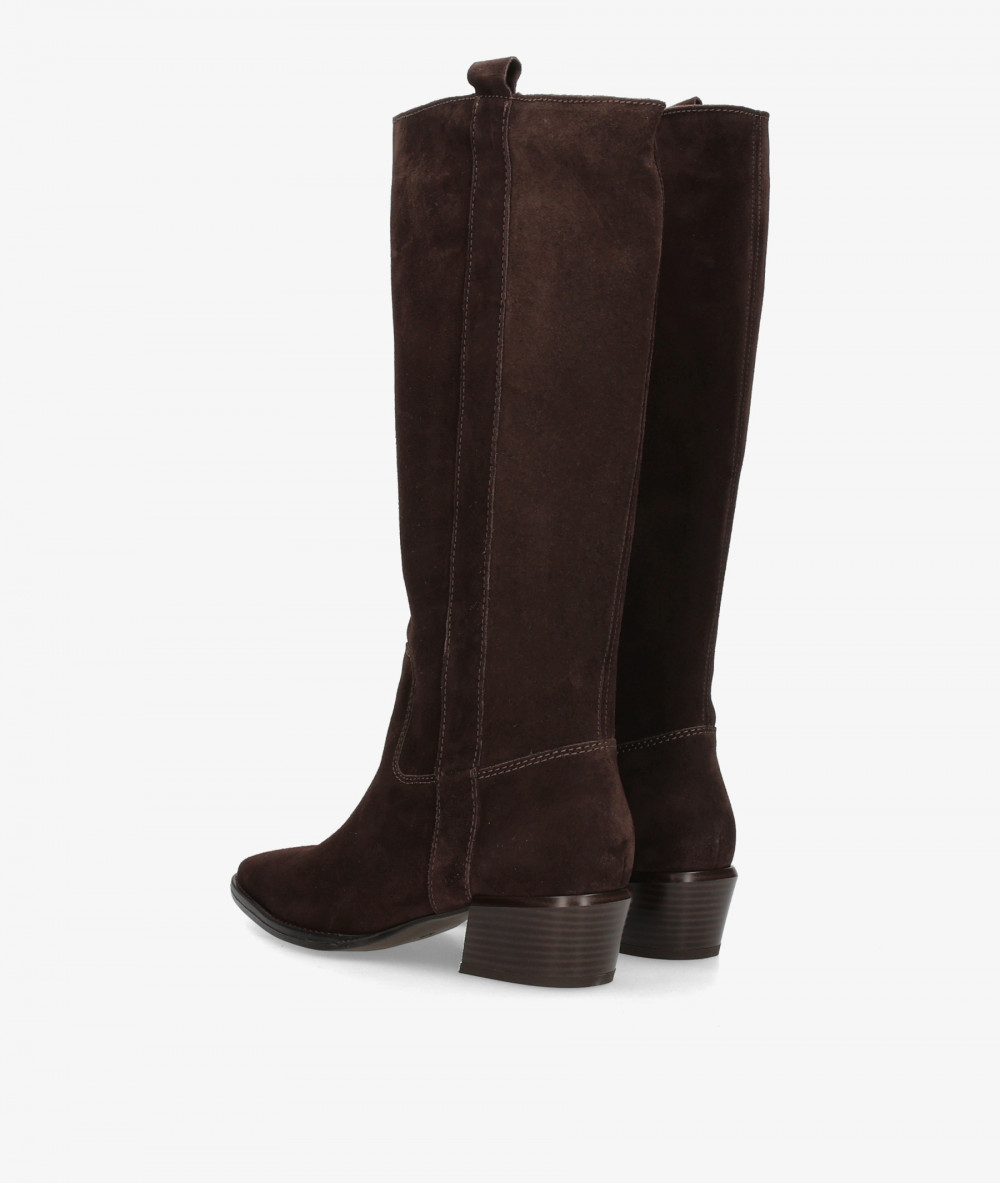 Botas BLOOM MANUELA en serraje marrón