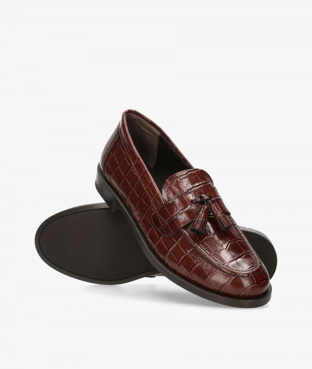 Mocasines BLOOM 1023 en coco marrón