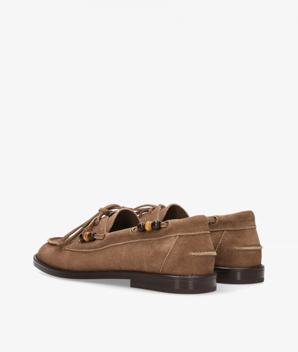 Naúticos EVA PARIS 31313 en serraje taupe