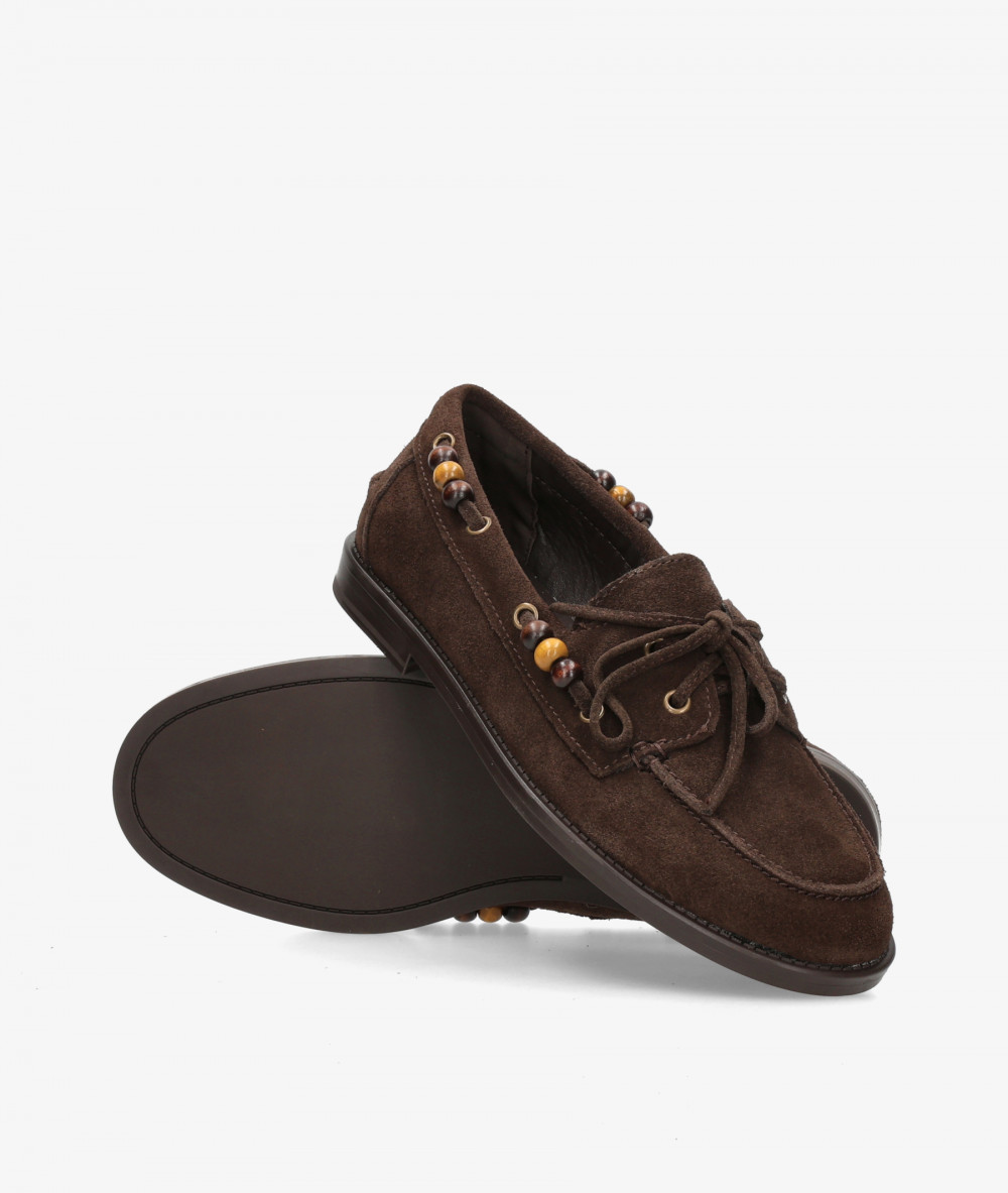 Naúticos EVA PARIS 31313 en serraje marrón