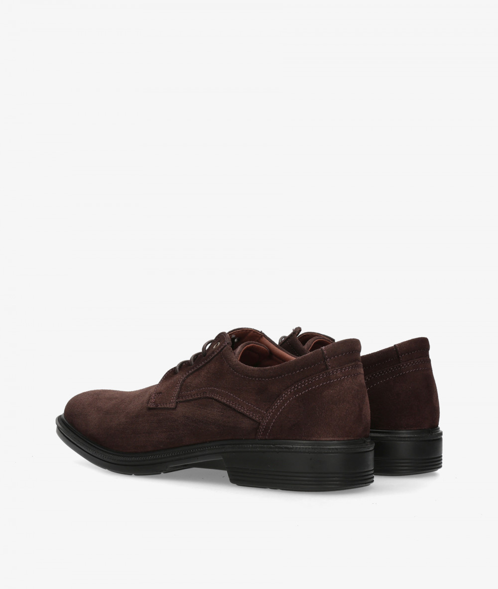 LUISETTI Lace-up shoes 28704 ST in brown split suede