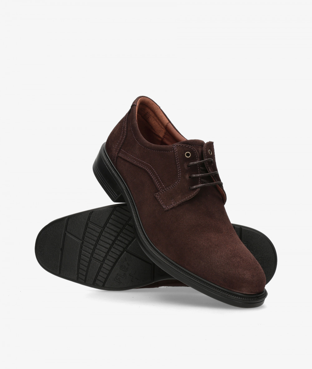 LUISETTI Lace-up shoes 28704 ST in brown split suede