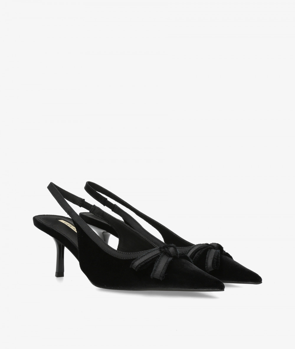 SALON ABIERTO TALON Corina M6717 en NEGRO TERCIOPELO