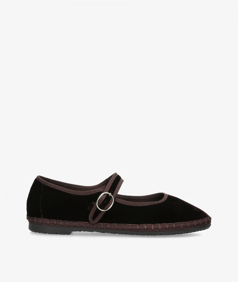 Bailarinas Corina M6590 en MARRON TERCIOPELO