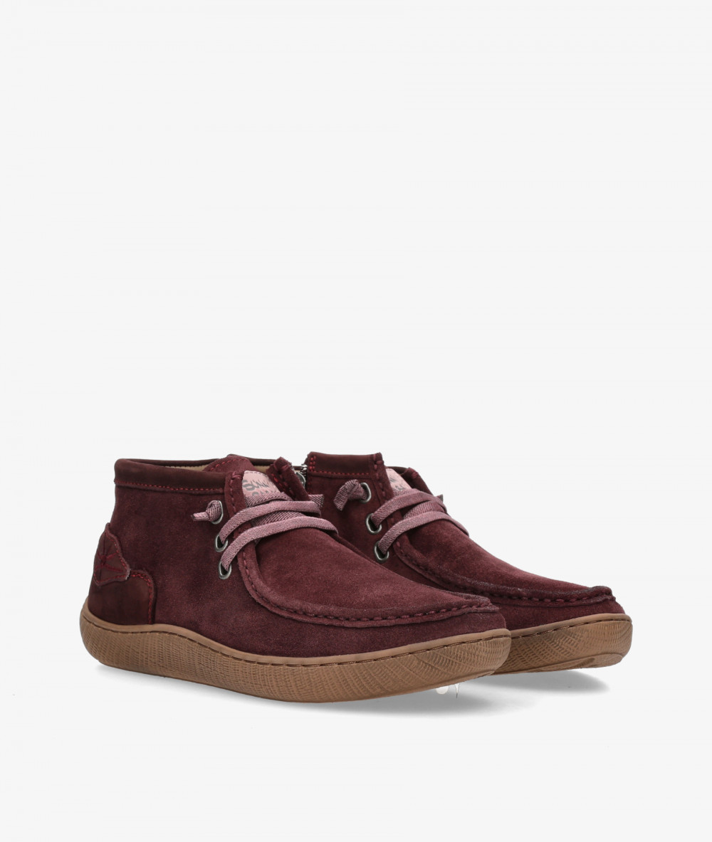 Sunni Sabbi Ankle boots  NAYA 072 in burgundy split suede