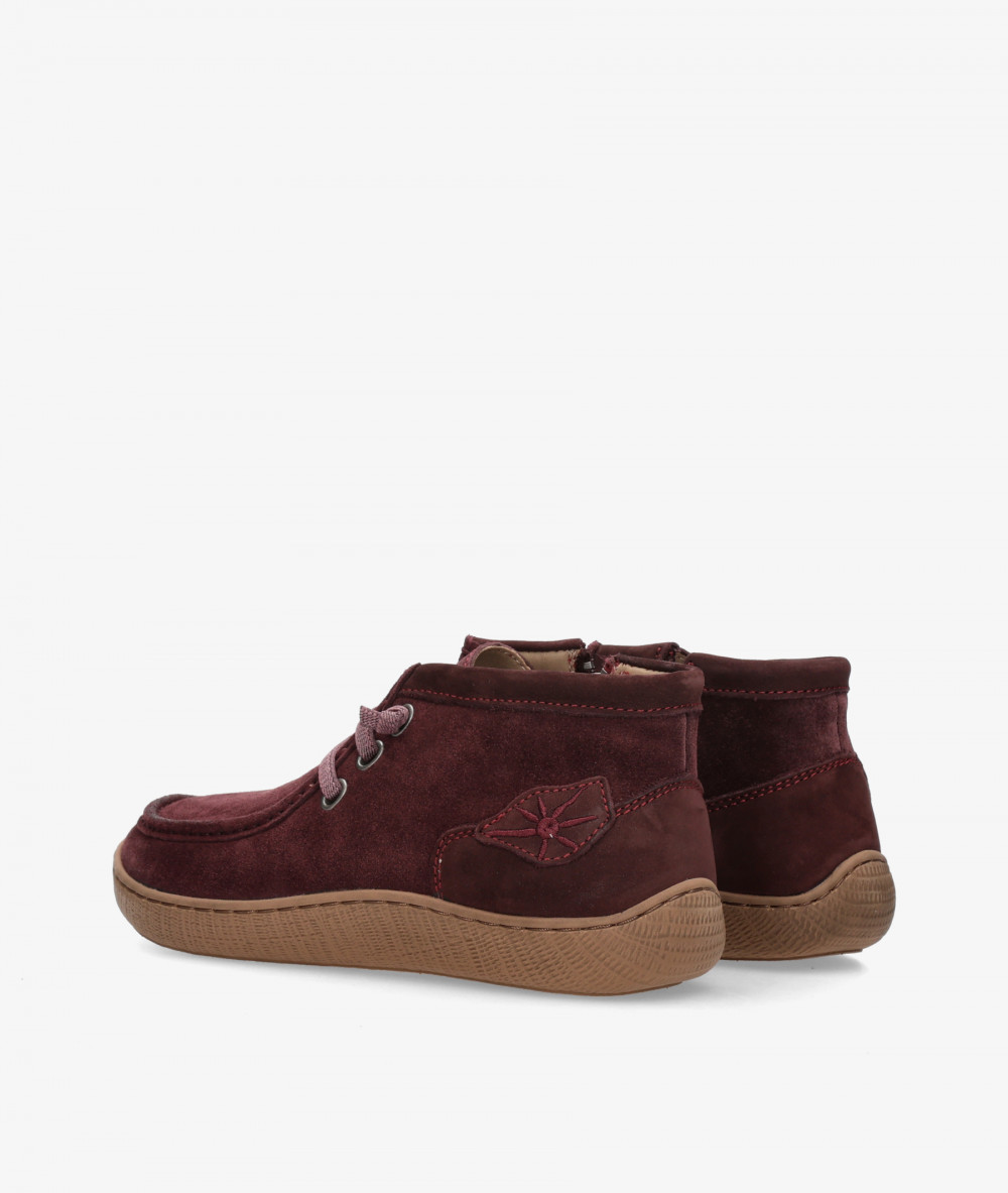 Sunni Sabbi Ankle boots  NAYA 072 in burgundy split suede