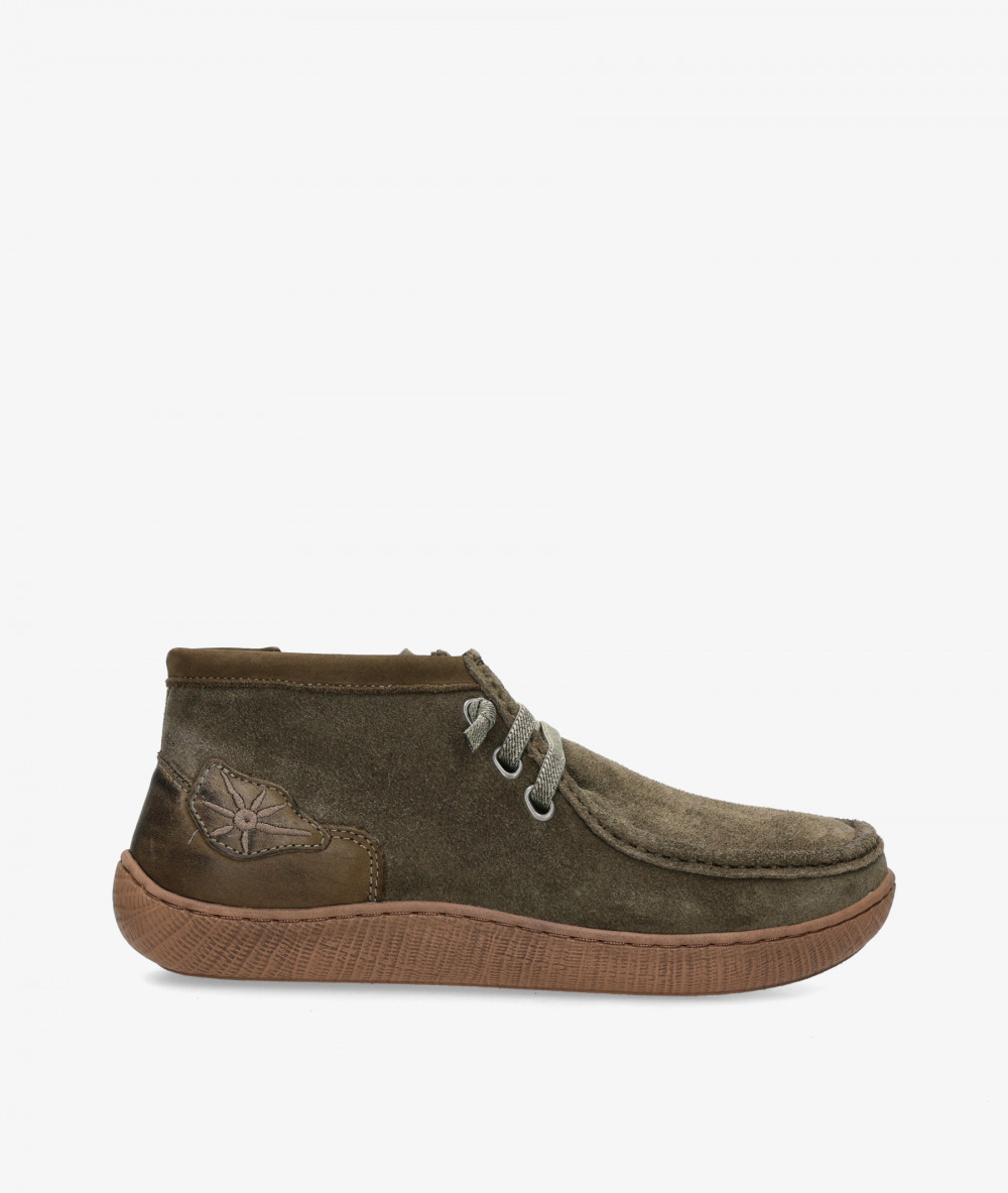 Sunni Sabbi Ankle boots  NAYA 072 in kaki split suede