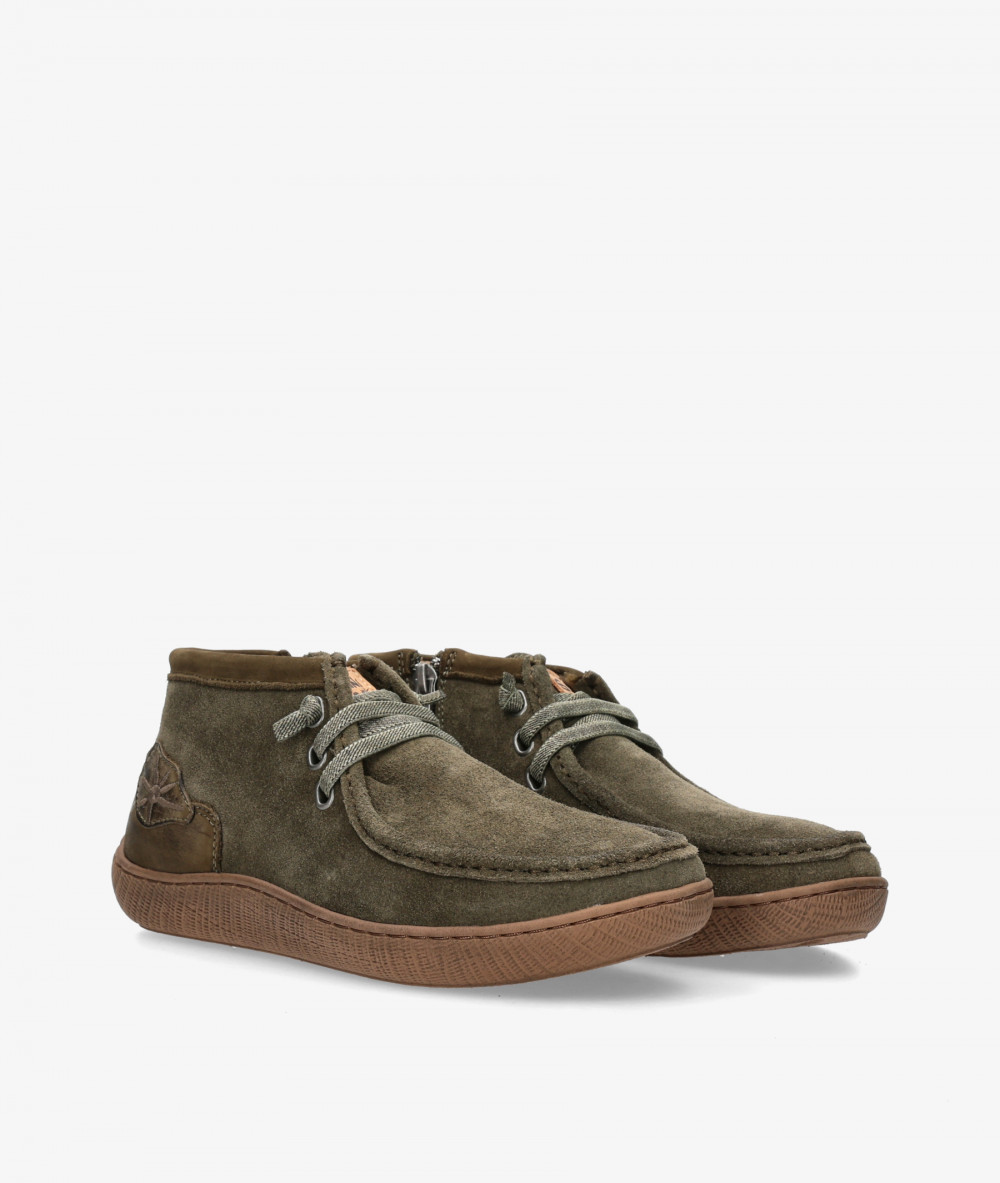 Sunni Sabbi Ankle boots  NAYA 072 in kaki split suede