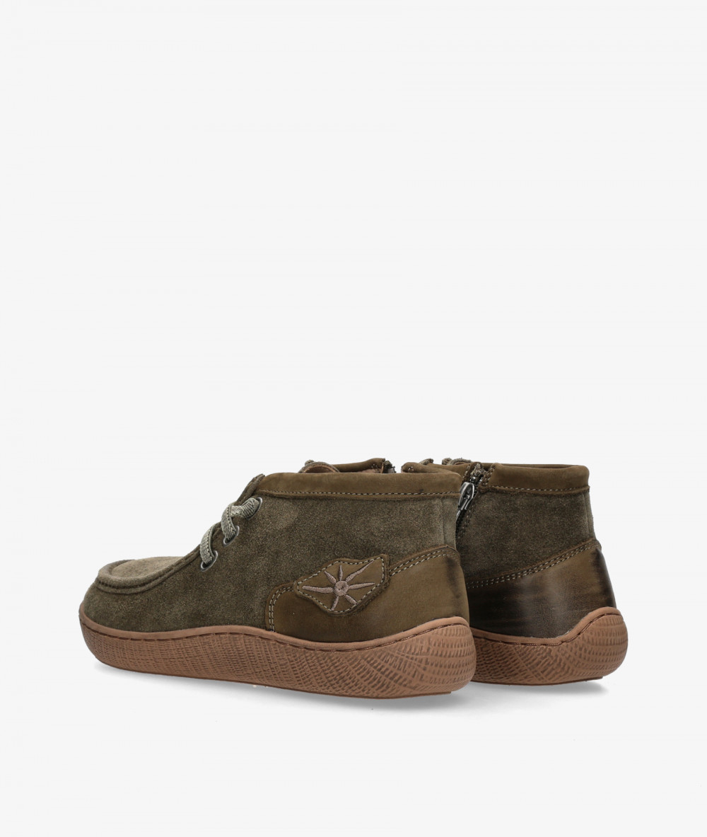 Sunni Sabbi Ankle boots  NAYA 072 in kaki split suede