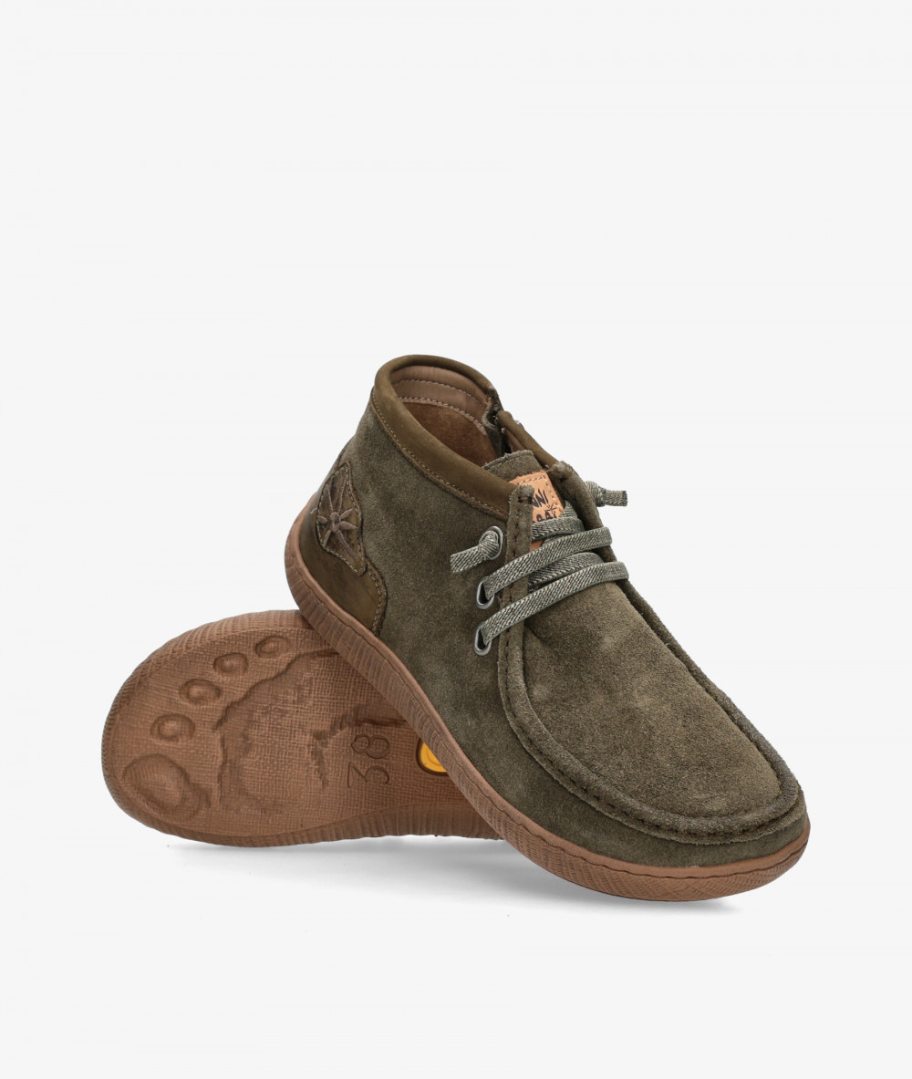 Sunni Sabbi Ankle boots  NAYA 072 in kaki split suede