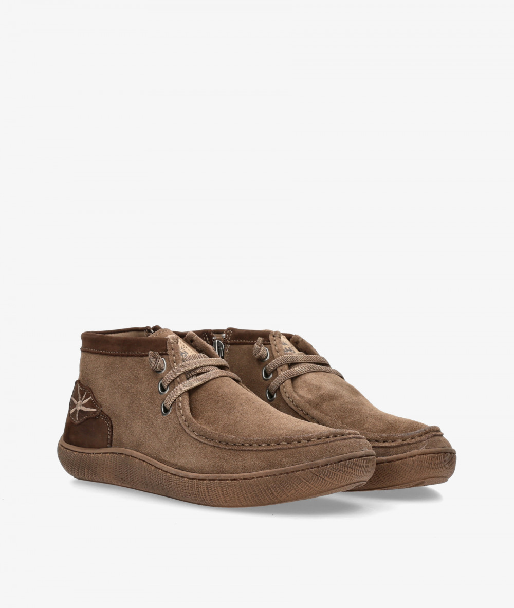 Sunni Sabbi Ankle boots  NAYA 072 in taupe split suede