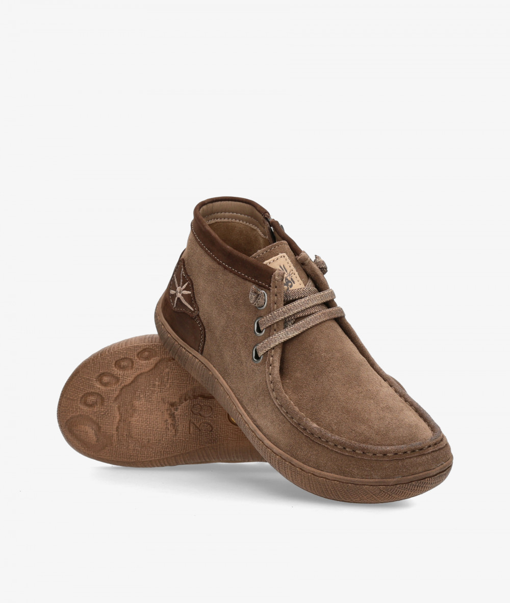 Sunni Sabbi Ankle boots  NAYA 072 in taupe split suede