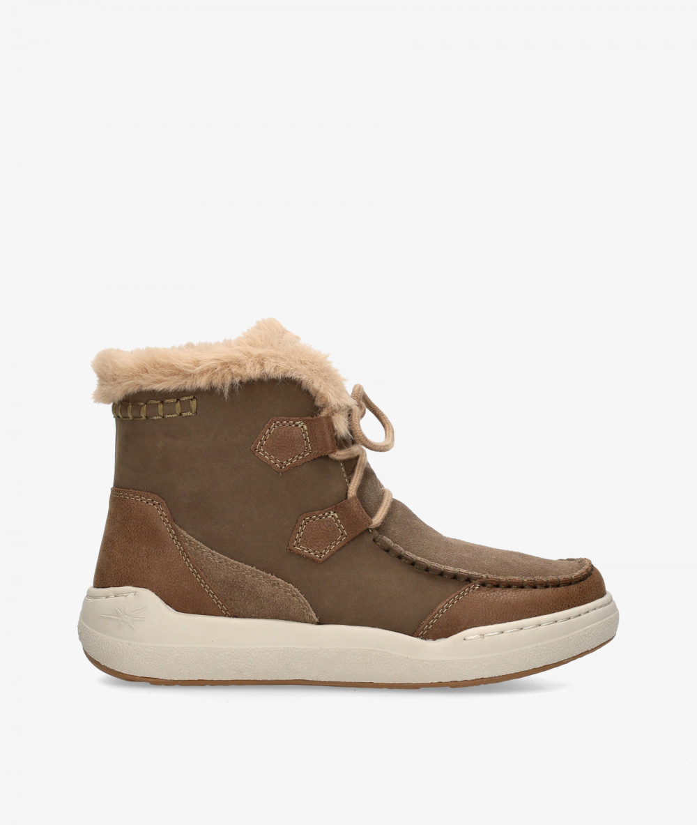 Sunni Sabbi Ankle boots  ATLAS 069 in taupe split suede