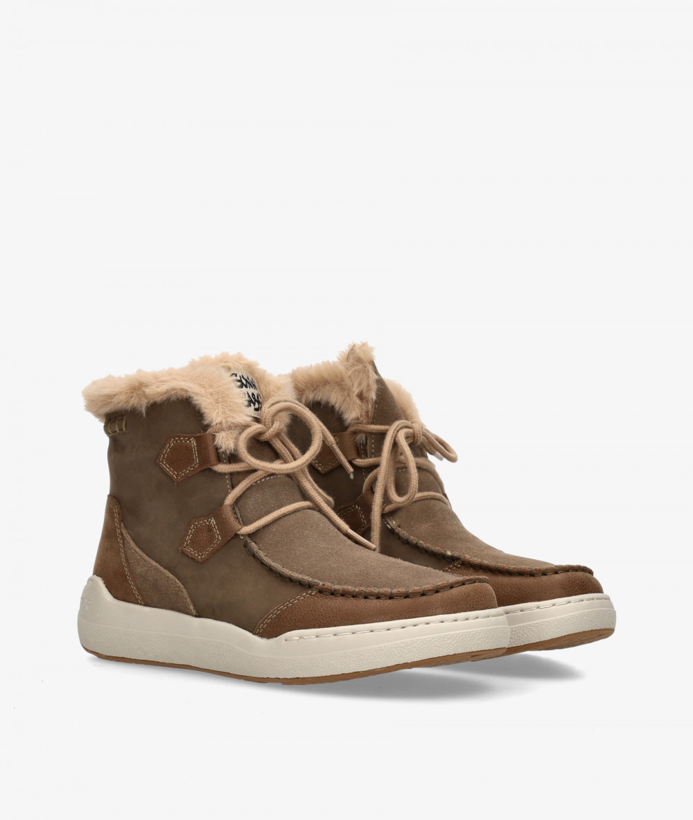 Sunni Sabbi Ankle boots  ATLAS 069 in taupe split suede