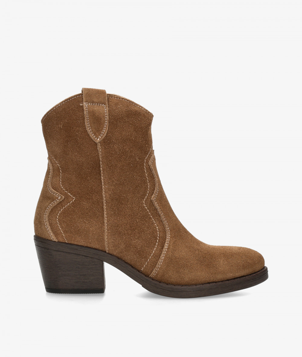 Botines EVA PARIS 27976 en serraje cuero