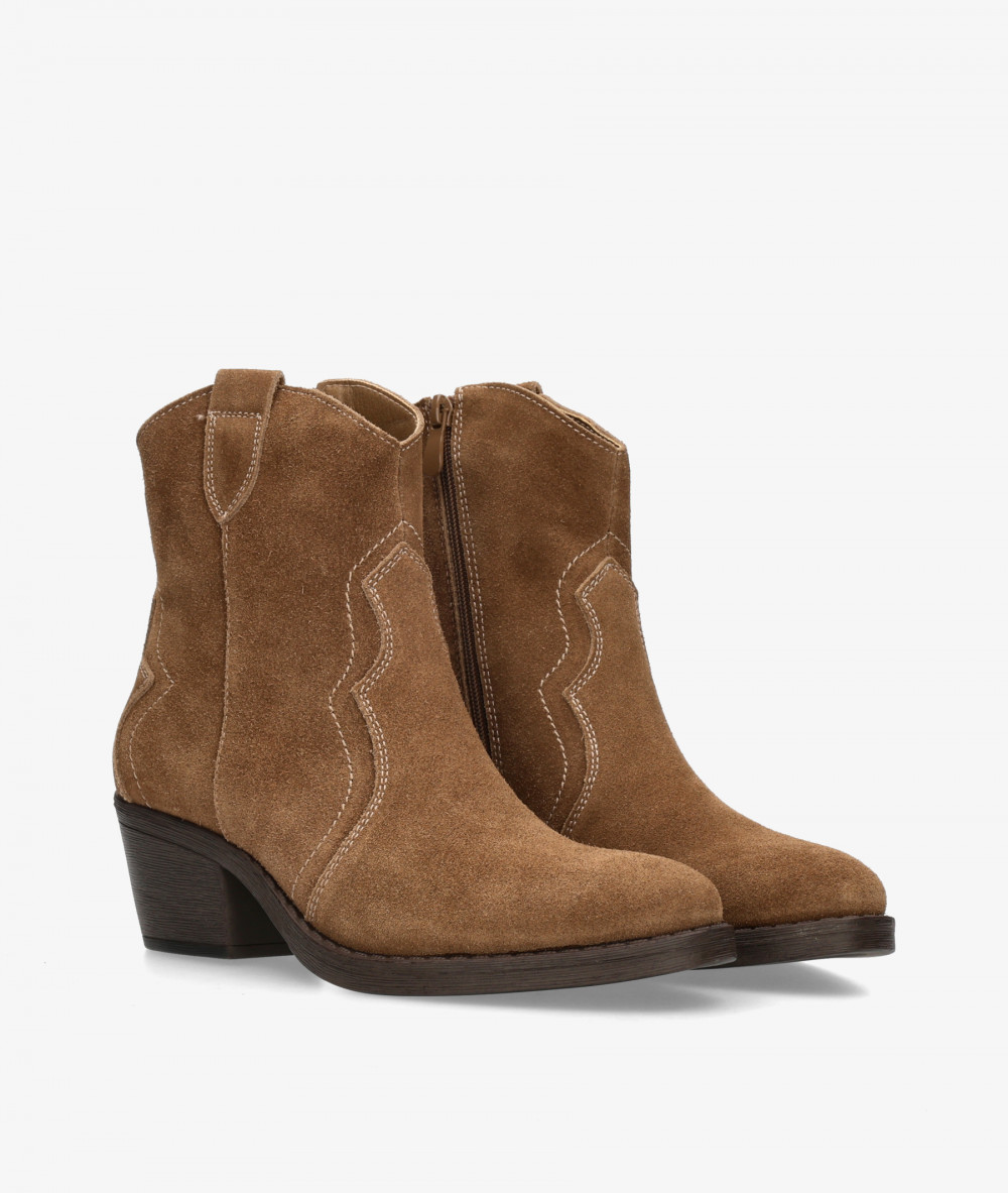 Botines EVA PARIS 27976 en serraje cuero