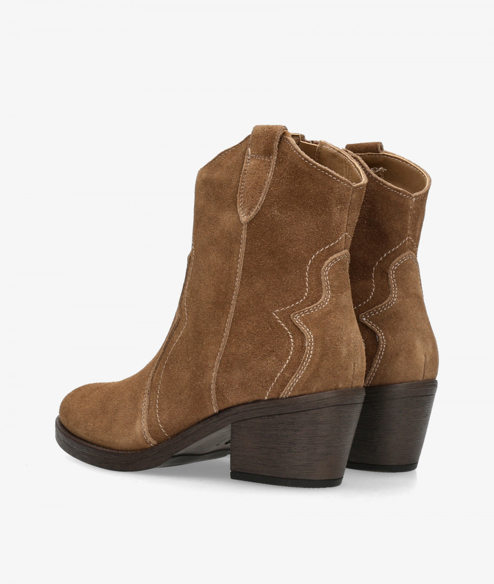 Botines EVA PARIS 27976 en serraje cuero