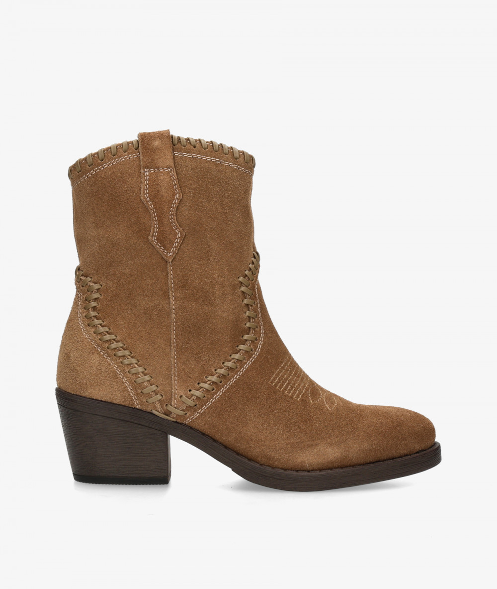 Botines EVA PARIS 31331 en serraje taupe