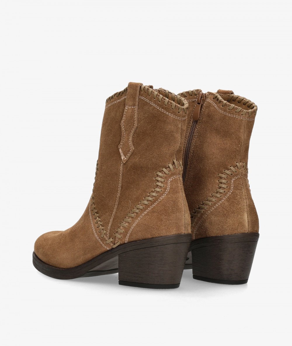 Botines EVA PARIS 31331 en serraje taupe
