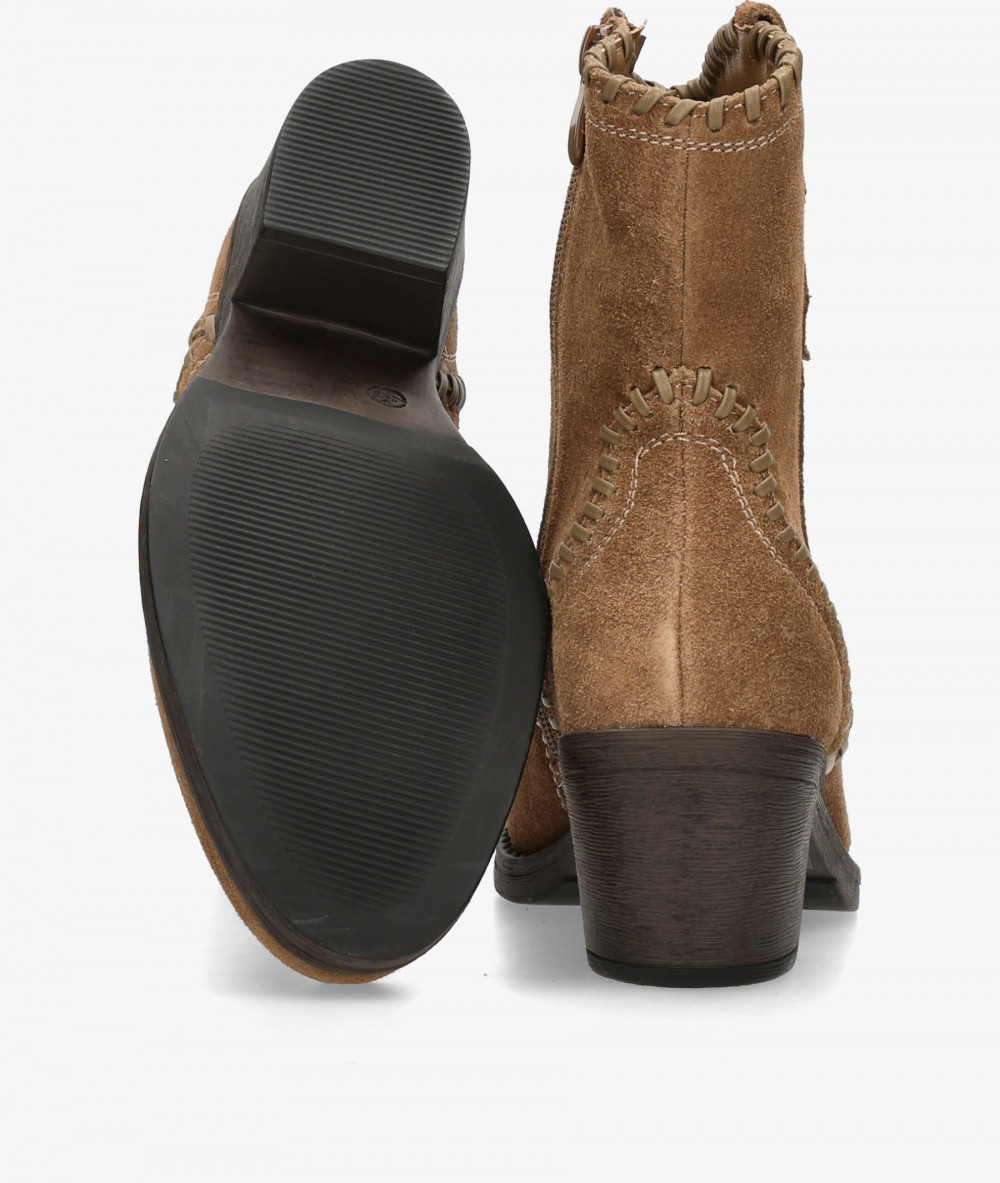 Botines EVA PARIS 31331 en serraje taupe