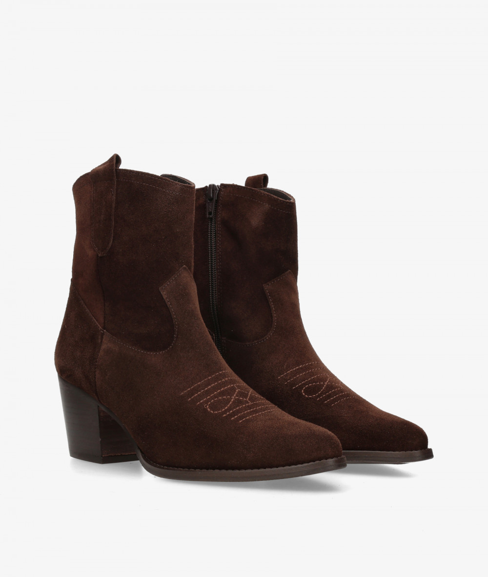 Botines Kénnebec  671 en serraje marrón