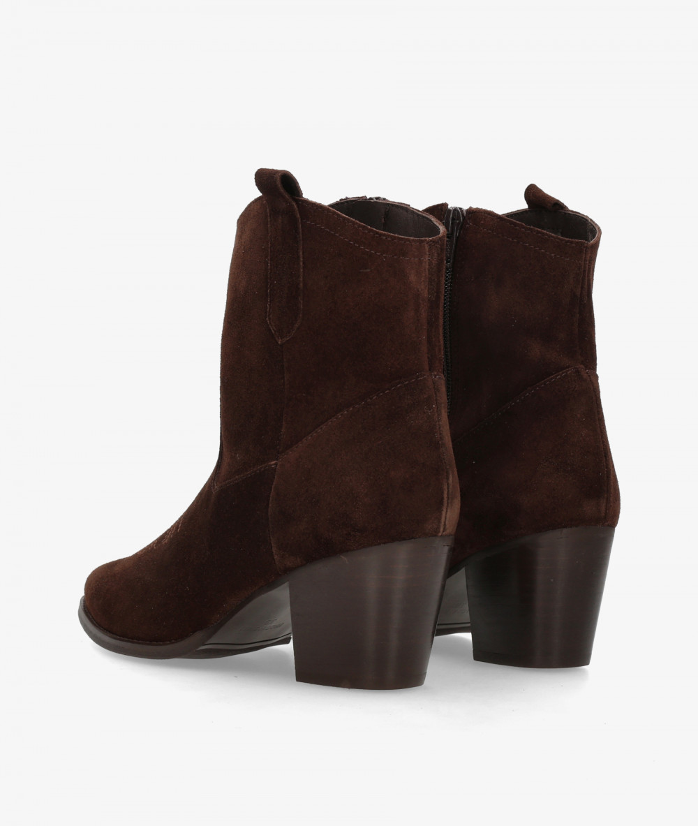 Botines Kénnebec  671 en serraje marrón