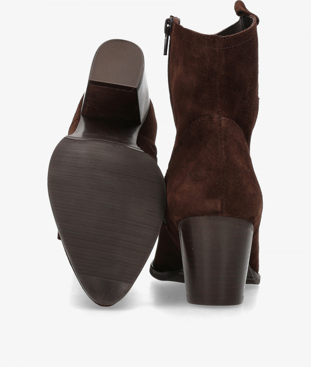 Botines Kénnebec  671 en serraje marrón
