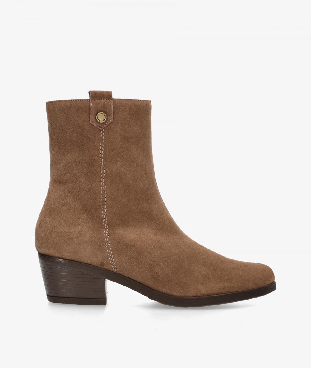 Botines Funny Lola 3457 en serraje taupe