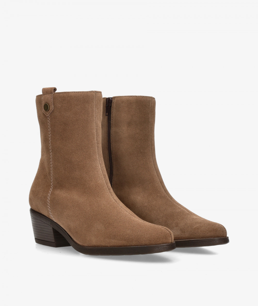 Botines Funny Lola 3457 en serraje taupe