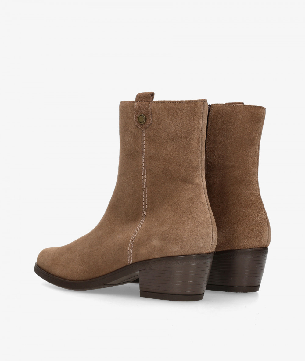 Botines Funny Lola 3457 en serraje taupe