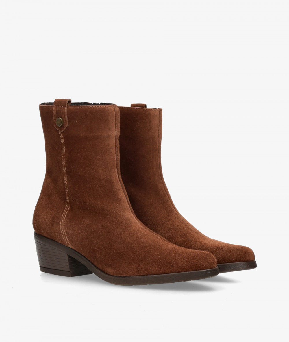 Botines Funny Lola 3457 en serraje cuero