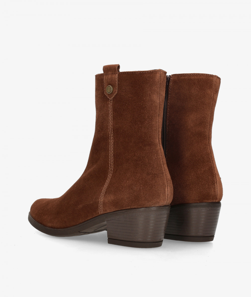 Botines Funny Lola 3457 en serraje cuero