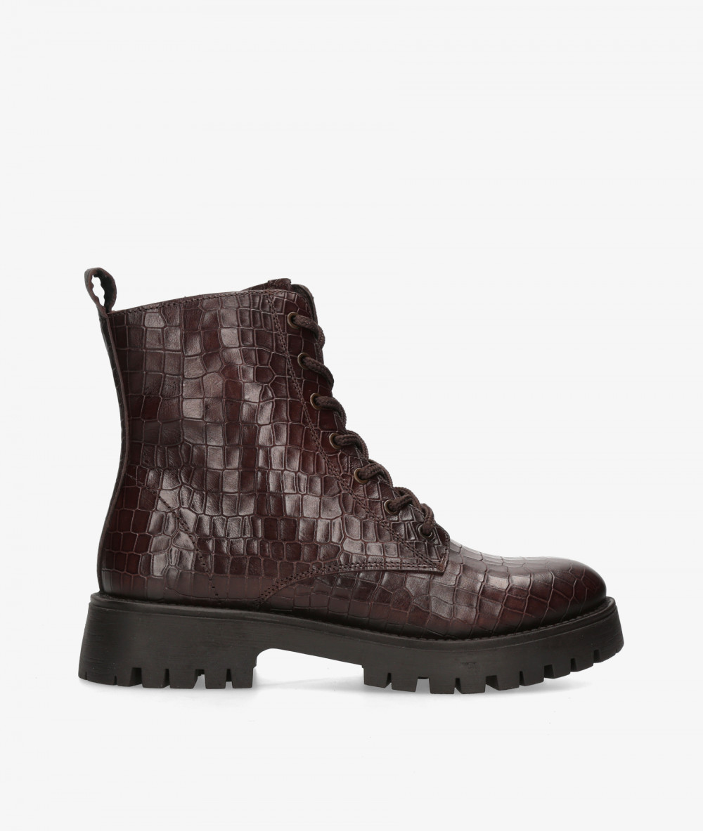 St. Gallen Ankle boots MIMOC-03 in brown croc print