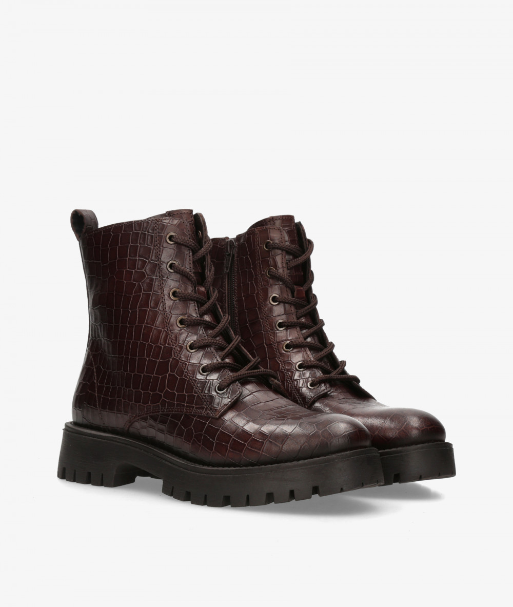 St. Gallen Ankle boots MIMOC-03 in brown croc print